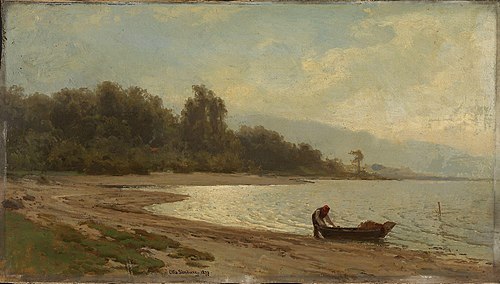 Landscape at Mjøsa, 1877, Otto Sinding