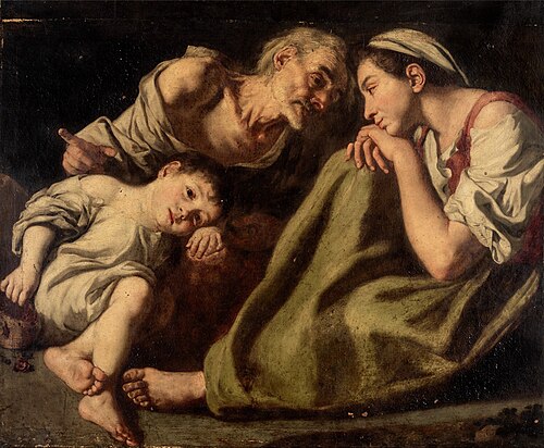 A peasant family, , Gaspare Traversi