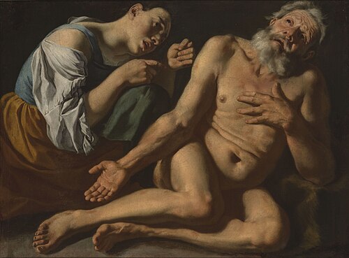 Job raillé par sa femme, 1701, Gaspare Traversi