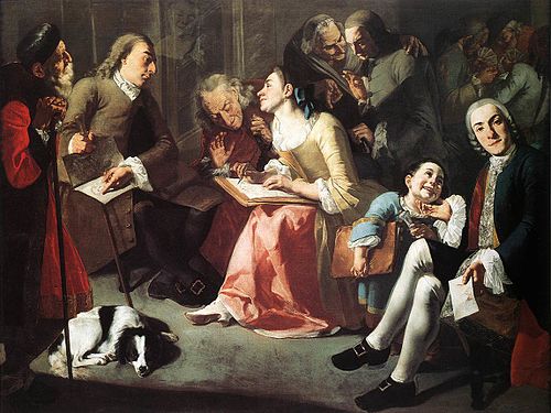 La leçon d'écriture, 1757, Gaspare Traversi