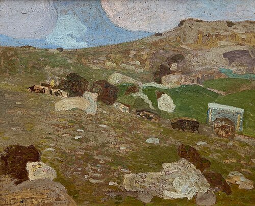 Paisaje con carreta, , Pedro Figari