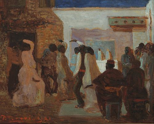 Candombe o Candombe bajo la luna, 1922, Pedro Figari