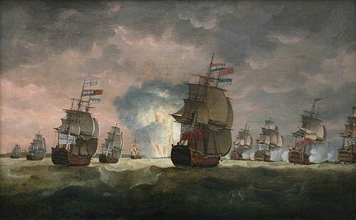 Admiral Rodney's Victory off Cape St Vincent, 1780, Thomas Luny