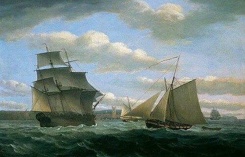 Shipping off Exmouth, 1806, Thomas Luny