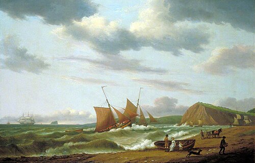 Fishing Craft Entering Teignmouth Harbour, 1807, Thomas Luny