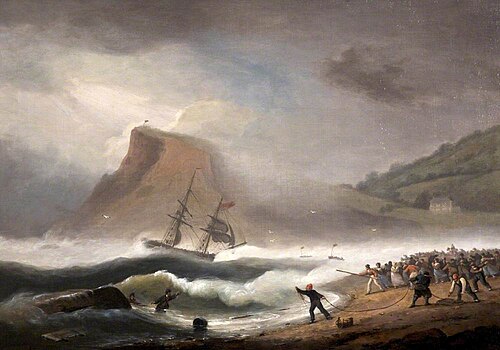Shipwreck at Teignmouth, Devon, 1825, Thomas Luny