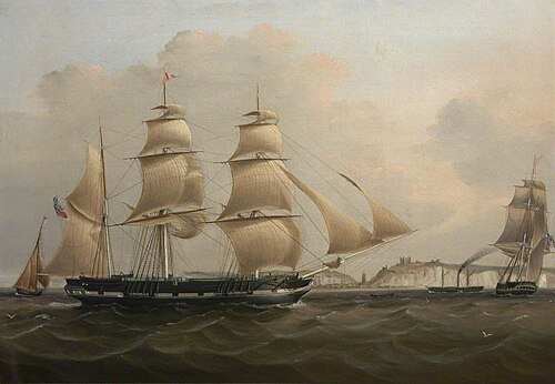 Indiaman off Dover, , Thomas Luny