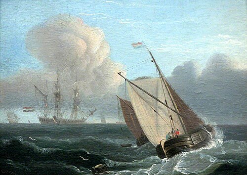 Dutch Boats Racing, 1824, Thomas Luny