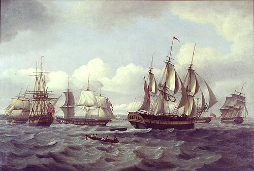 The Ship 'Castor' and Other Vessels in a Choppy Sea, 1802, Thomas Luny