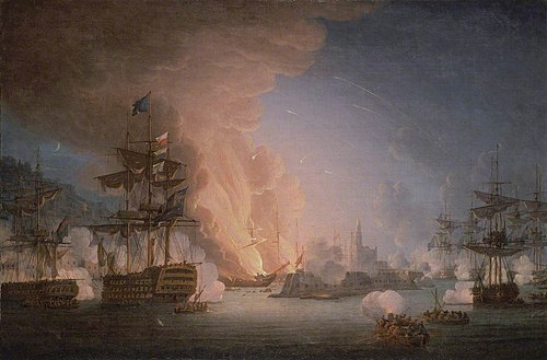 The Bombardment of Algiers, 27 August 1816, 1850, Thomas Luny