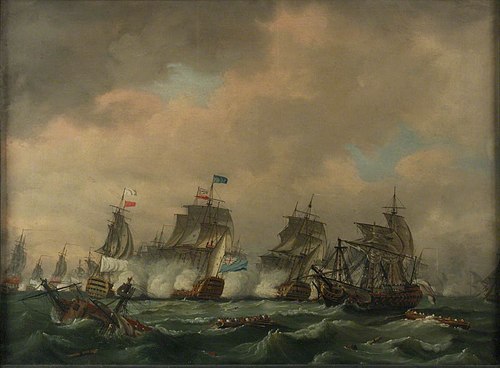 The Battle of Quiberon Bay, 20 November 1759, , Thomas Luny