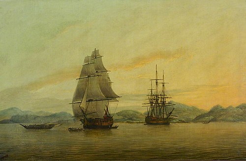 The East Indiaman 'Hindustan' and Other vessels, 1793, Thomas Luny