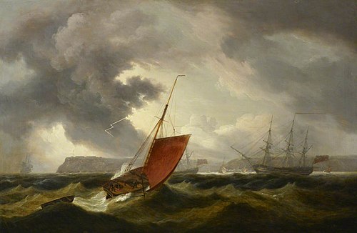 A Brixham Trawler Running into Torbay, , Thomas Luny
