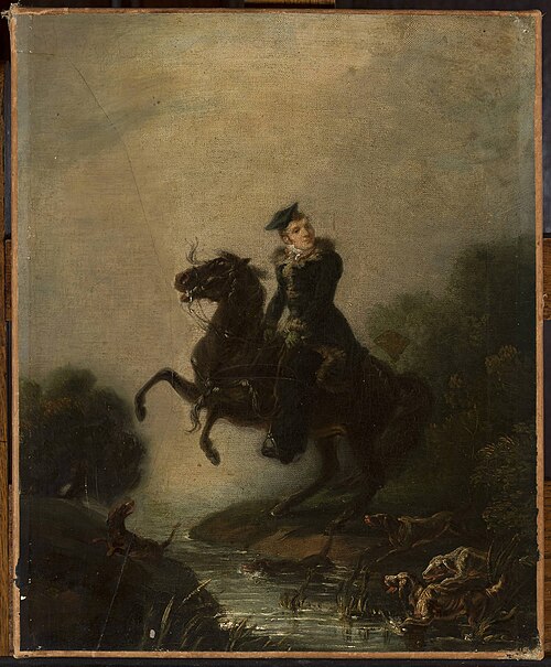 Portrait of Ignacy Konarski on horseback, 1818, Piotr Michałowski