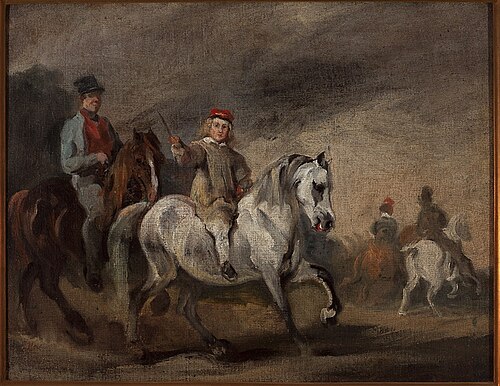 On horseback, 1840, Piotr Michałowski