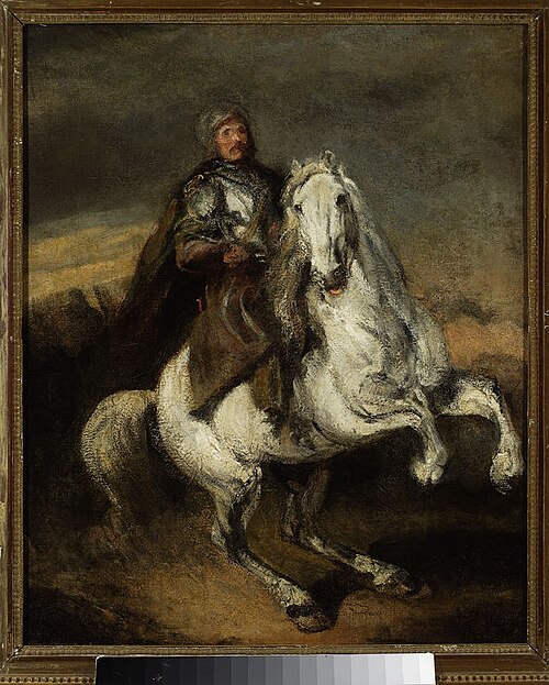 Knight on a grey horse, 1842, Piotr Michałowski