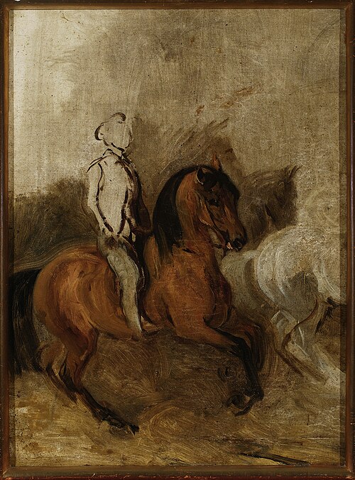 Horseman, sketch, 1845, Piotr Michałowski