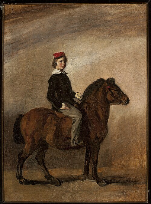 Artist’s son on a pony, , Piotr Michałowski