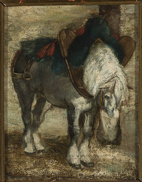 Percheron harnessed, , Piotr Michałowski