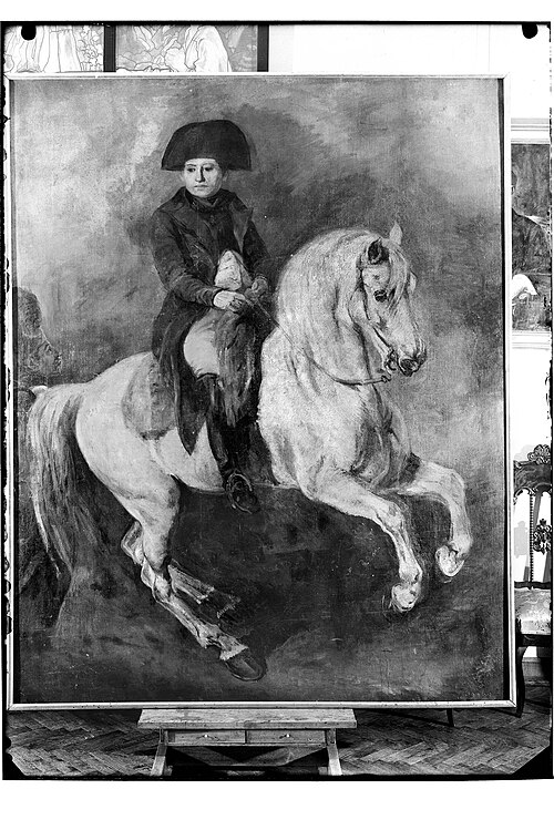 Napoleon on horseback, 1846, Piotr Michałowski