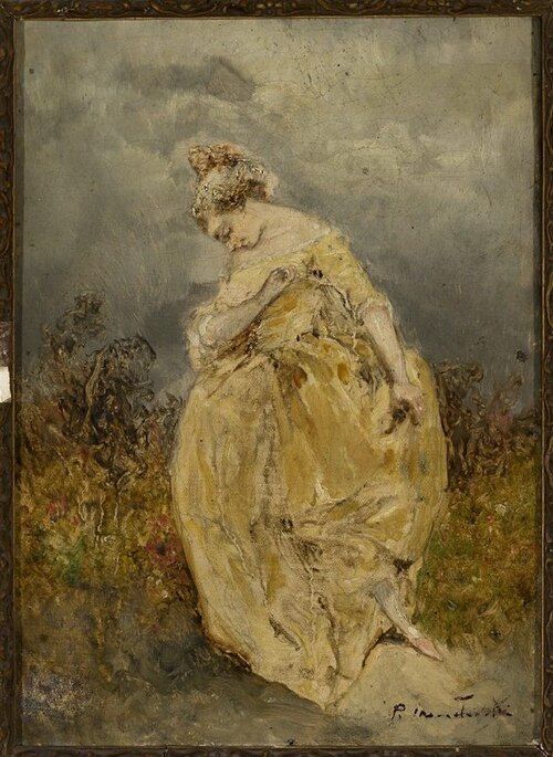 Woman in the garden, , Piotr Michałowski