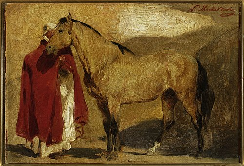 Moroccan man with a horse, , Piotr Michałowski