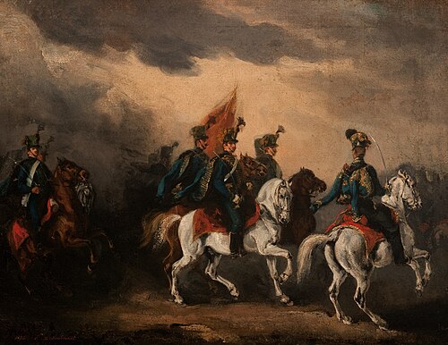 Blue Hussars, 1836, Piotr Michałowski