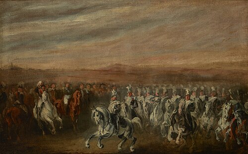 Dwernicki at the Head of the 2nd Uhlan Regiment, , Piotr Michałowski