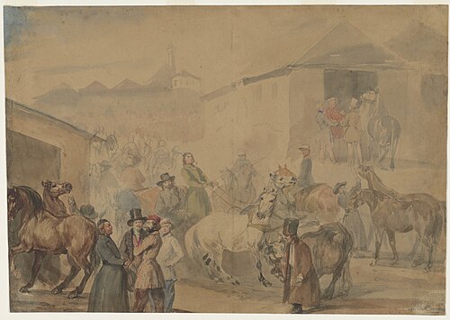 Fair in Mościska, , Piotr Michałowski