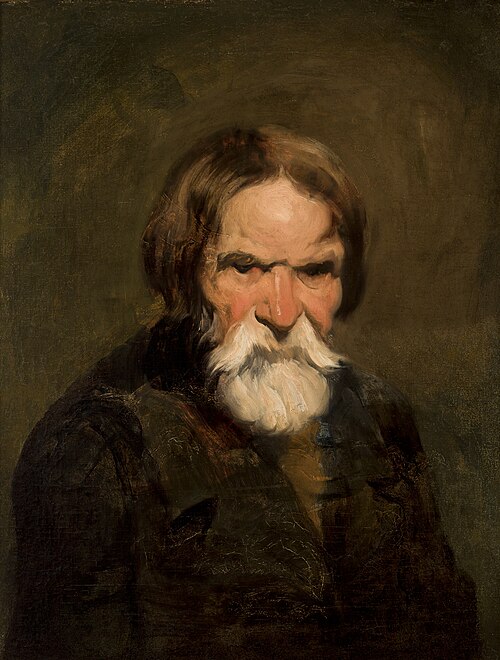 Study of a Bearded Peasant, , Piotr Michałowski