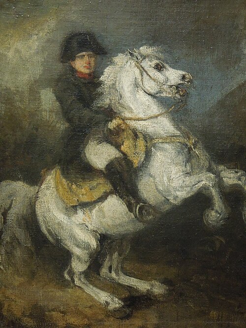 Napoleon on horseback, 1836, Piotr Michałowski