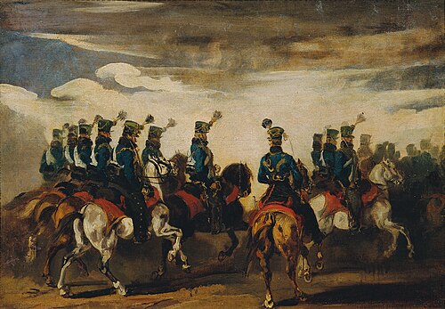 Österreichische blaue Husaren, 1836, Piotr Michałowski