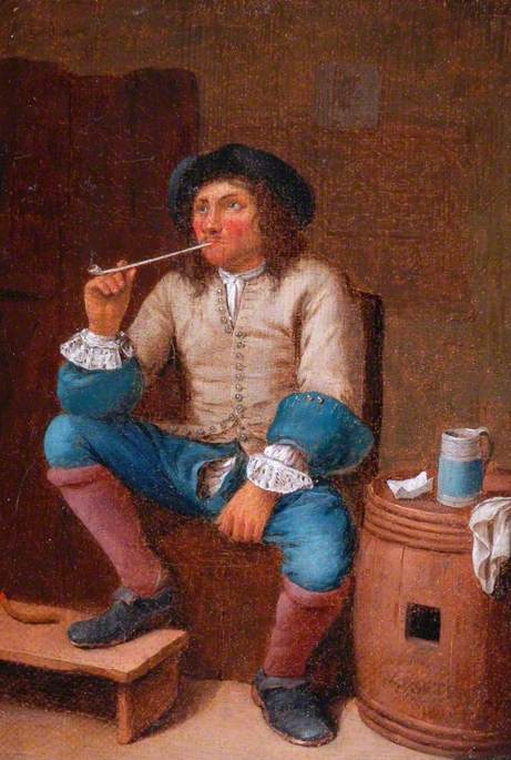 A Man Smoking a Pipe, , Nicolaes van Haeften