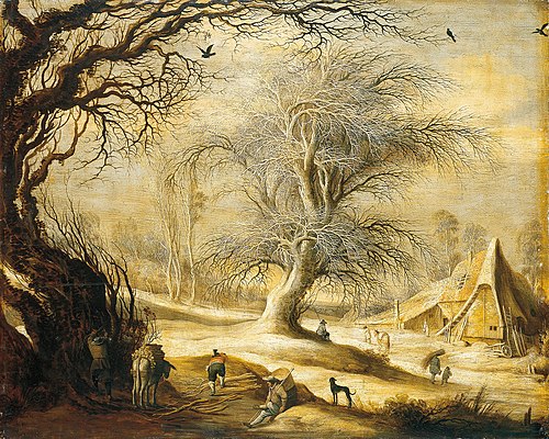 Winter Landscape with Woodcutters, 1630, Gijsbrecht Leytens