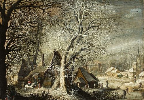 Paysage d'hiver., 1700, Gijsbrecht Leytens