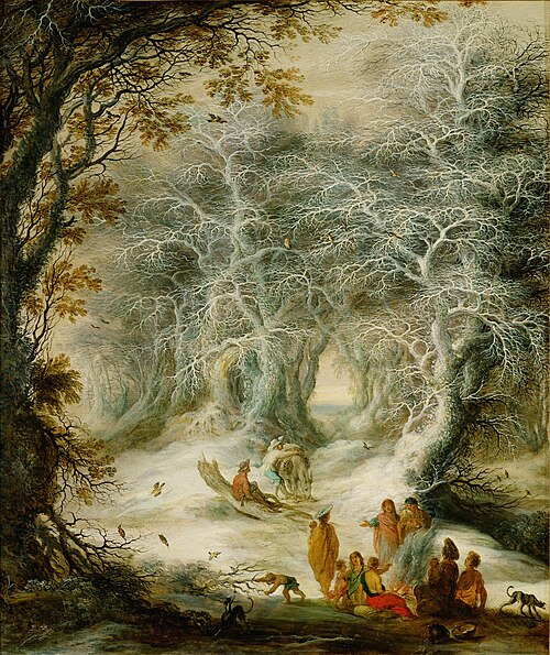 Winterlandschaft mit lagernden Zigeunern, , Gijsbrecht Leytens