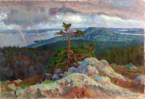 Koli, rainbows, 1917, Eero Järnefelt