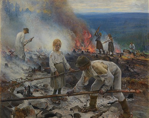 Burning the Brushwood, 1893, Eero Järnefelt