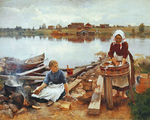 Laundry at the River Bank, 1889, Eero Järnefelt