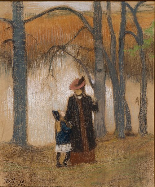 The Artist's Wife and Daughter, 1905, Eero Järnefelt