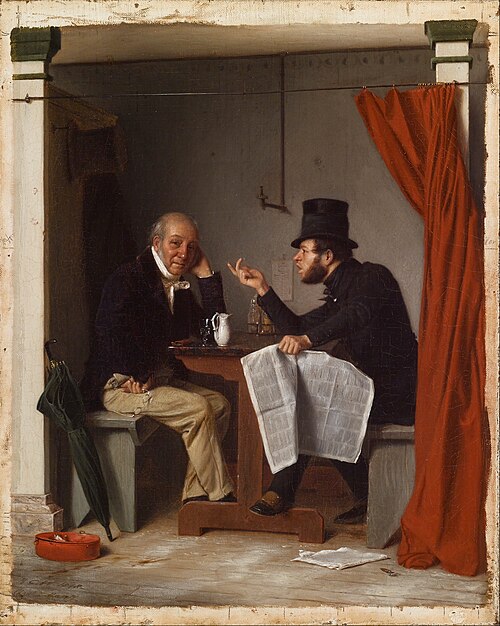 Politics in an Oyster House, 1848, Richard Caton Woodville