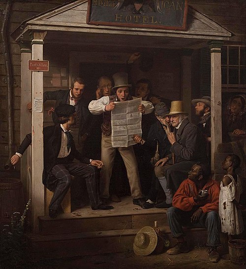 War News from Mexico, 1848, Richard Caton Woodville