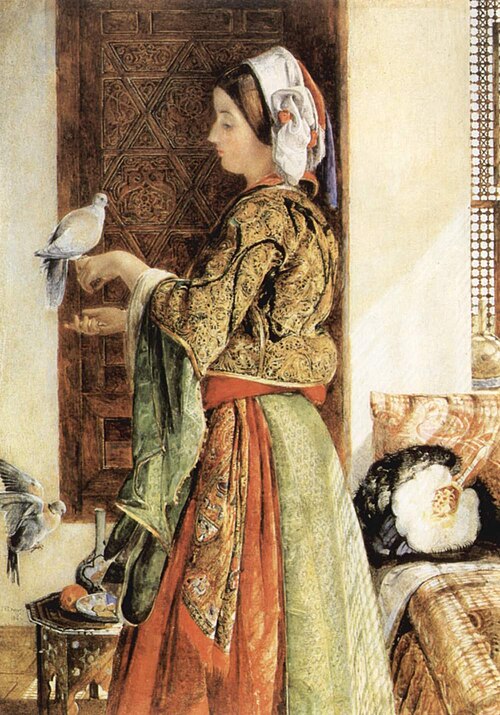 Gefangene Taube, Cairo, 1864, John Frederick Lewis