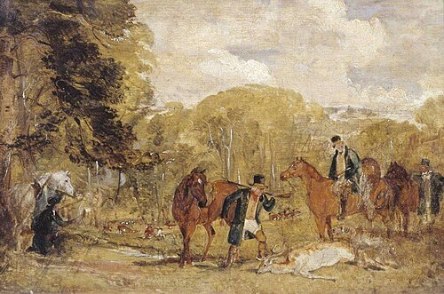 Sketch for ‘Buck-Shooting in Windsor Great Park’, 1825, John Frederick Lewis