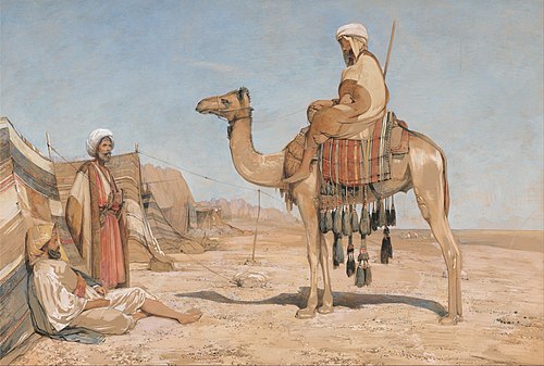 A Bedouin Encampment; or, Bedouin Arabs, 1850, John Frederick Lewis
