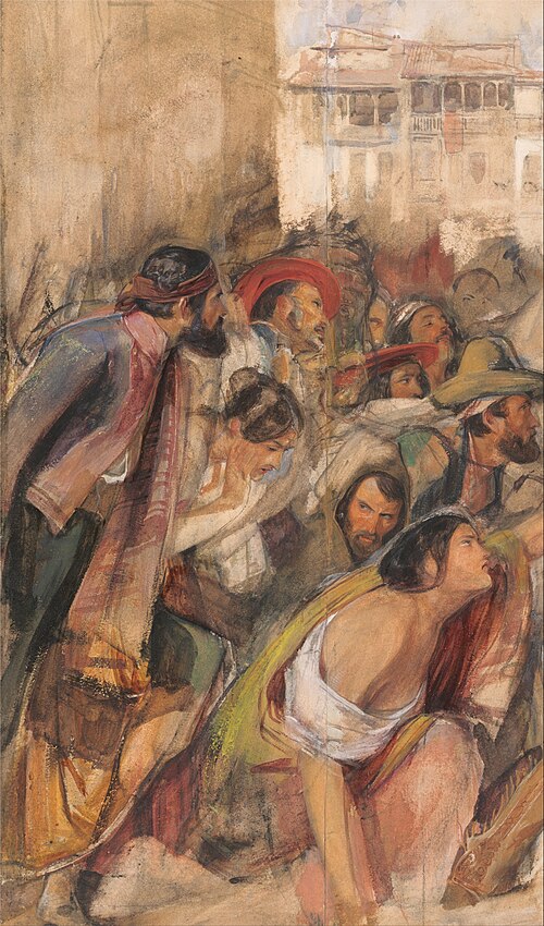 Study for the Proclamation of Don Carlos, 1834, John Frederick Lewis