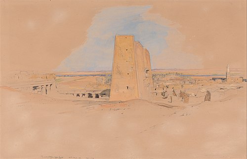 Temple of Edfou, Upper Egypt, 1850, John Frederick Lewis