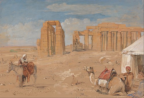 The Ramesseum at Thebes, 1850, John Frederick Lewis