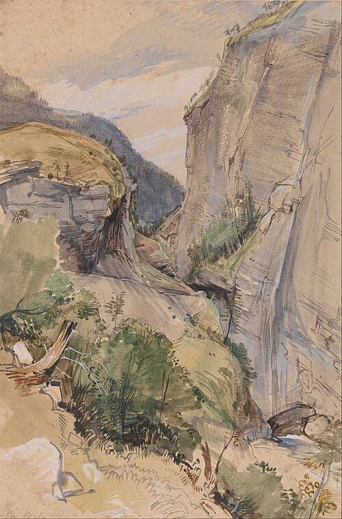The Via Mala, 1827, John Frederick Lewis