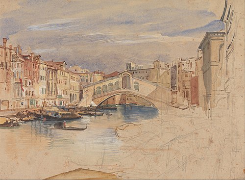 Venice- The Grand Canal and Rialto, 1838, John Frederick Lewis